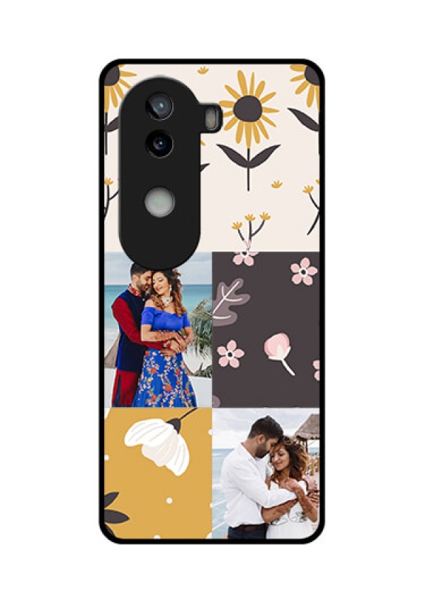 iQOO Z9s 5G Custom Glass Phone Case3 Images With Floral Design