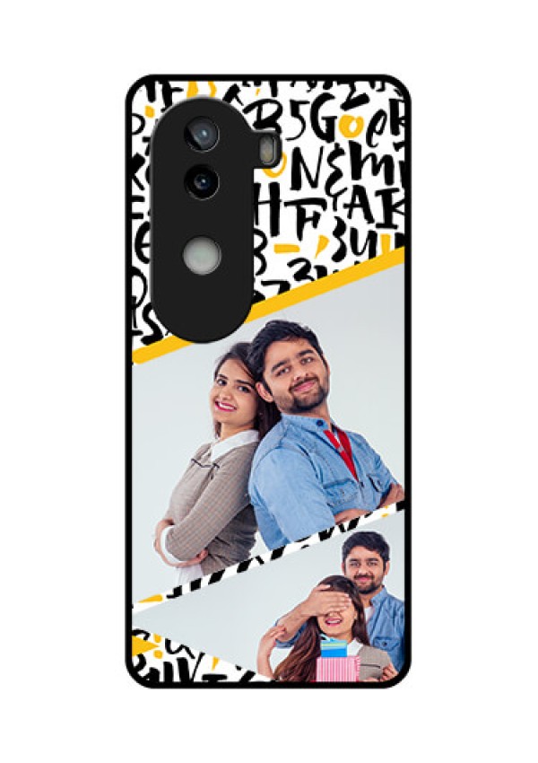 iQOO Z9s 5G Custom Glass Phone CaseLetters Pattern Design