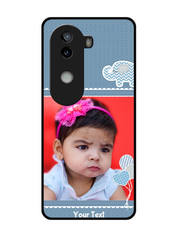 Custom iQOO Z9s 5G Custom Glass Phone CaseWith Kids Pattern Design