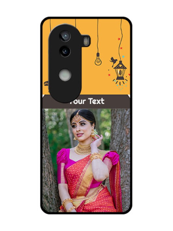 Custom iQOO Z9s 5G Custom Glass Phone CaseWith Family Picture And Icons