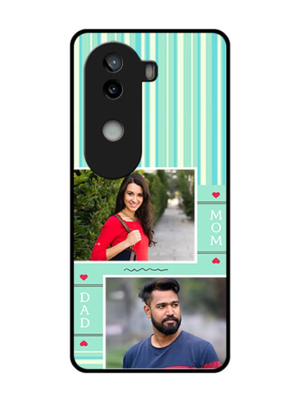 Custom iQOO Z9s 5G Custom Glass Phone CaseMom and Dad Pic Design