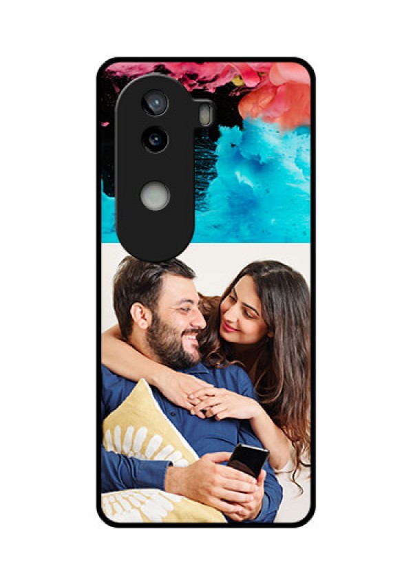iQOO Z9s 5G Custom Glass Phone CaseQuote With Acrylic Painting Design