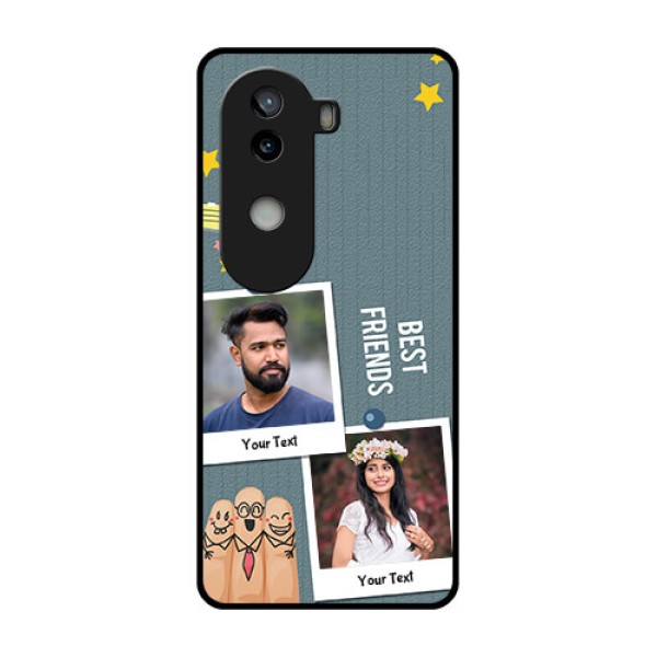 iQOO Z9s 5G Custom Glass Phone CaseSticky Frames And Friendship Design