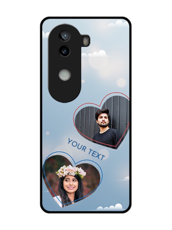 Custom iQOO Z9s 5G Custom Glass Phone CaseBlue Color Couple Design