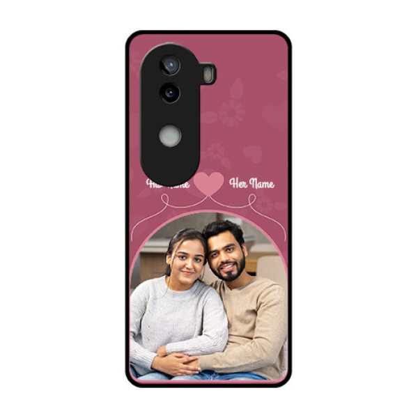 iQOO Z9s 5G Custom Glass Phone CaseLove Floral Design
