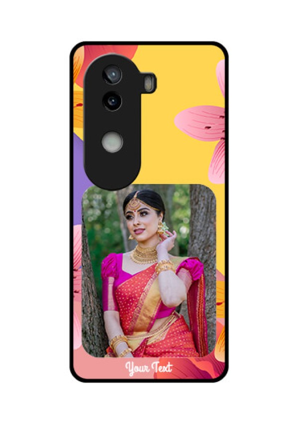 iQOO Z9s 5G Custom Glass Phone Case3 Image With Vintage Floral Design