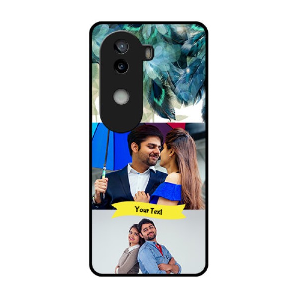 iQOO Z9s 5G Custom Glass Phone CaseImage With Boho Peacock Feather Design