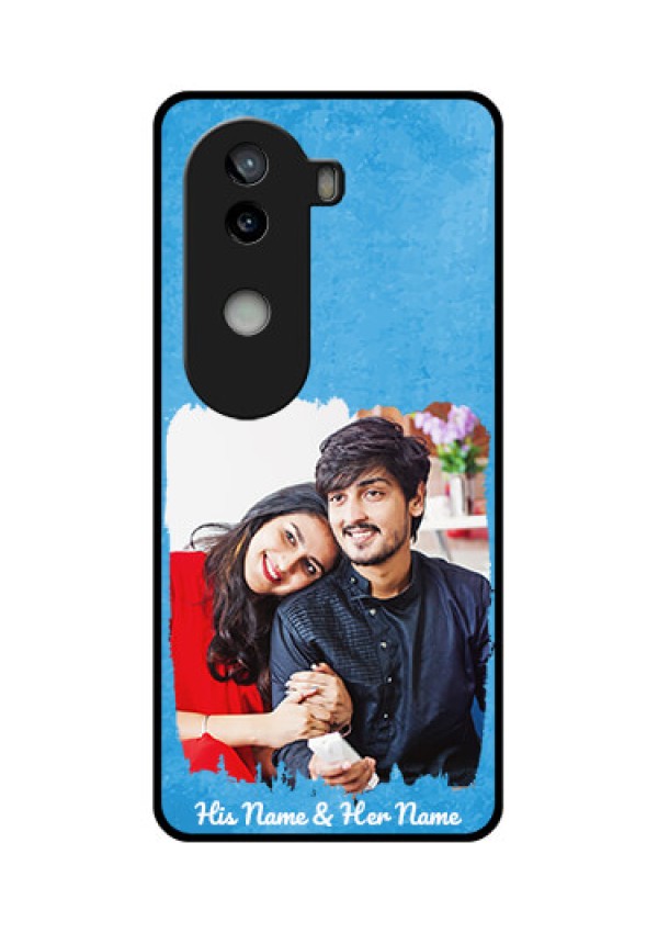 iQOO Z9S 5G Custom Glass Phone Case - Blue Color Vintage Design