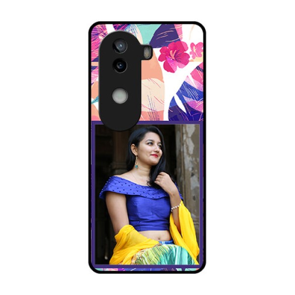 iQOO Z9s 5G Custom Glass Phone CaseAbstract Floral Design