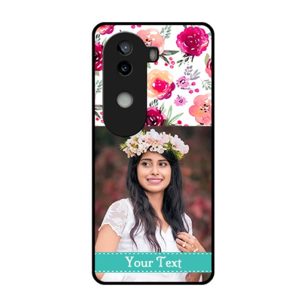 iQOO Z9s 5G Custom Glass Phone CaseWater Colors Floral Design iQOO Z9s 5G Custom Glass Phone CaseWater Colors Floral Design