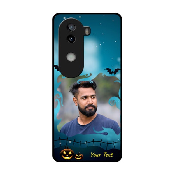 iQOO Z9s 5G Custom Glass Phone CaseHalloween Frame Design