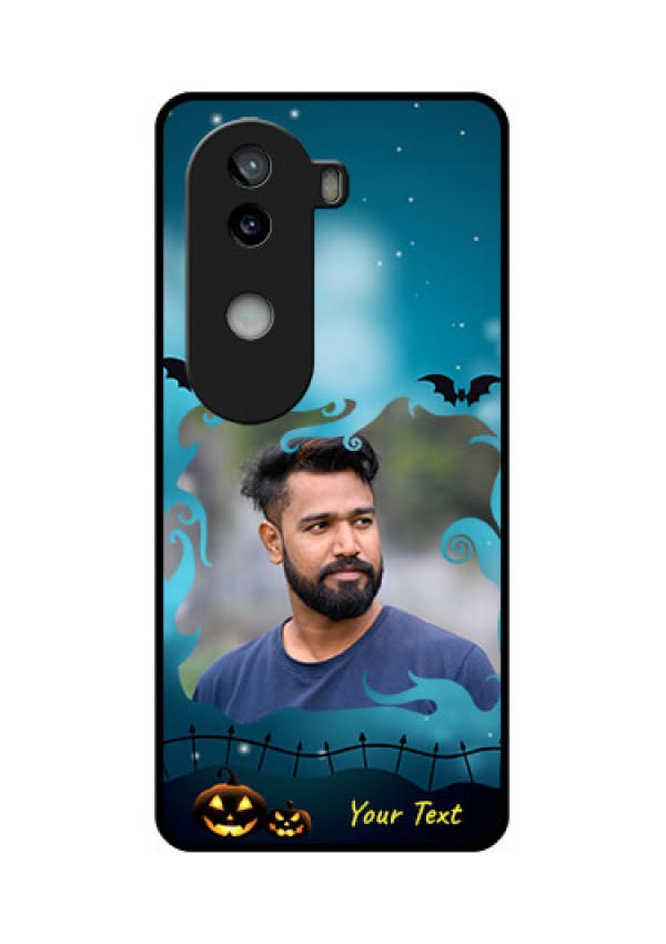 iQOO Z9s 5G Custom Glass Phone CaseHalloween Frame Design