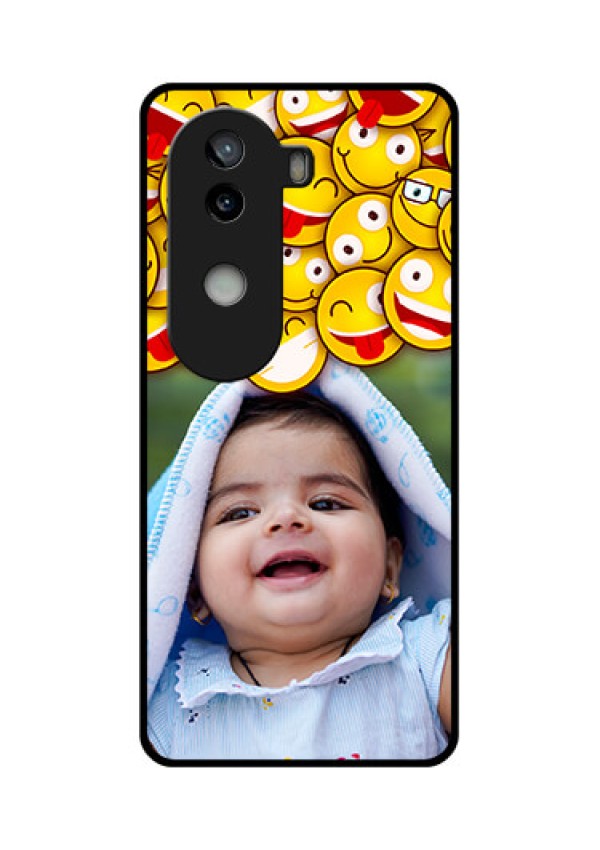 iQOO Z9s 5G Custom Glass Phone CaseWith Smiley Emoji Design