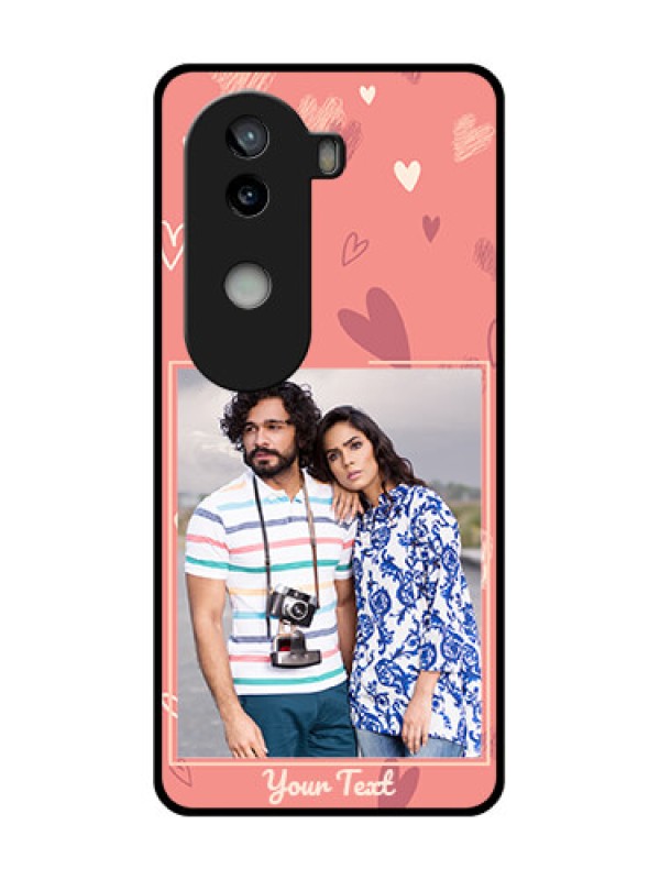 Custom iQOO Z9s 5G Custom Glass Phone CaseLove Doodle Art Design