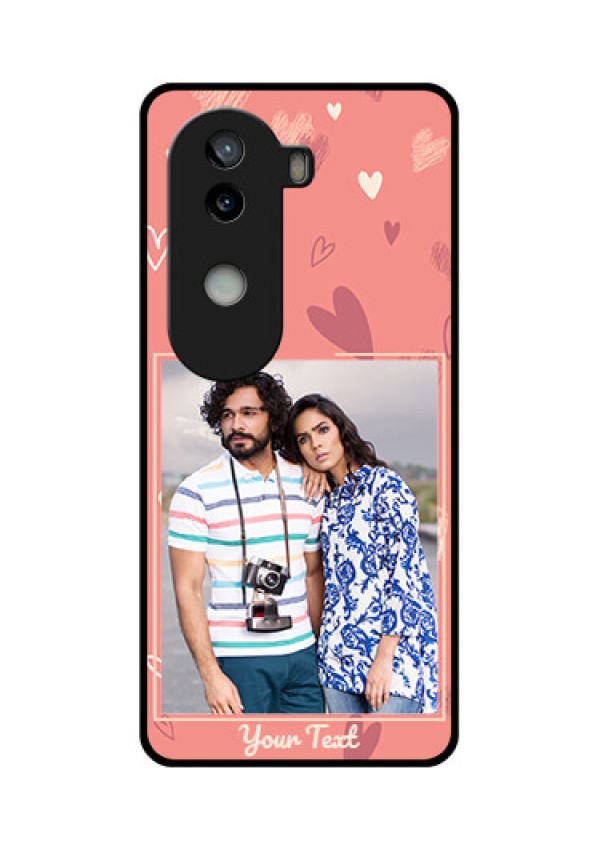 iQOO Z9s 5G Custom Glass Phone CaseLove Doodle Art Design