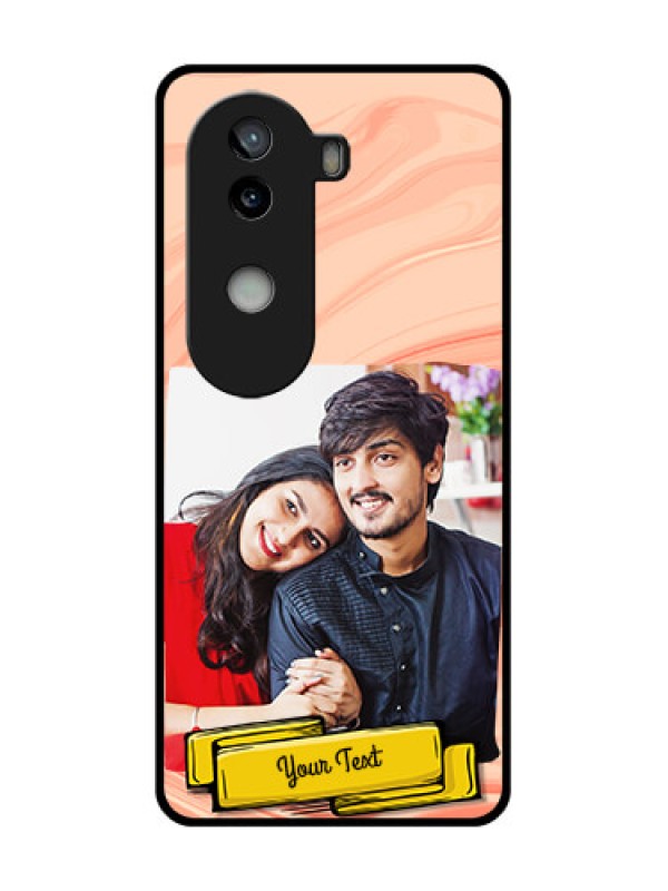 Custom iQOO Z9s 5G Custom Glass Phone CaseMarble Texture Design