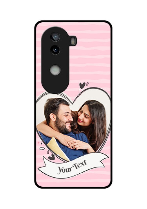 iQOO Z9s 5G Custom Glass Phone CaseVintage Heart Design