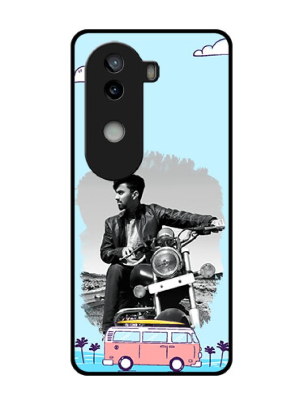 Custom iQOO Z9s 5G Custom Glass Phone CaseTravel and Adventure Design