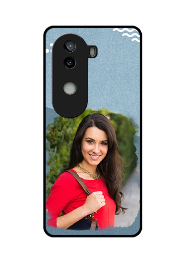 iQOO Z9s 5G Custom Glass Phone CaseGrunge Line Art Design