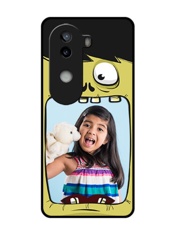 Custom iQOO Z9s 5G Custom Glass Phone CaseCartoon Monster Back Case Design