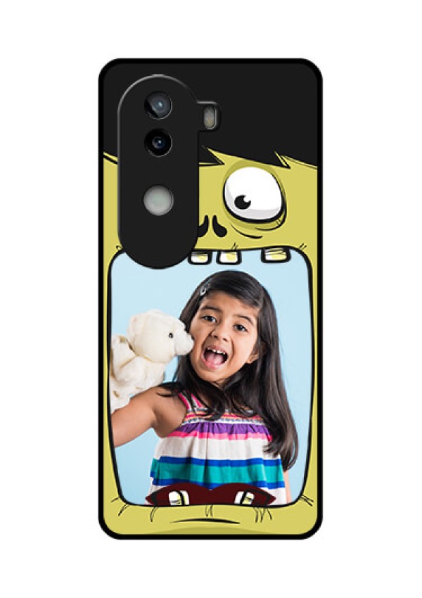 iQOO Z9s 5G Custom Glass Phone CaseCartoon Monster Back Case Design