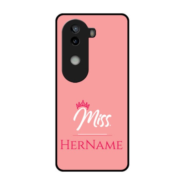 iQOO Z9s 5G Custom Glass Phone CaseMrs With Name Design