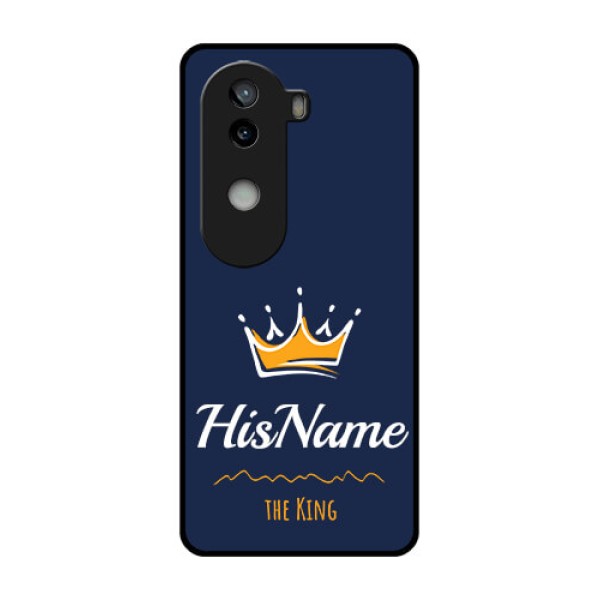 iQOO Z9s 5G Custom Glass Phone CaseKing With Name Design