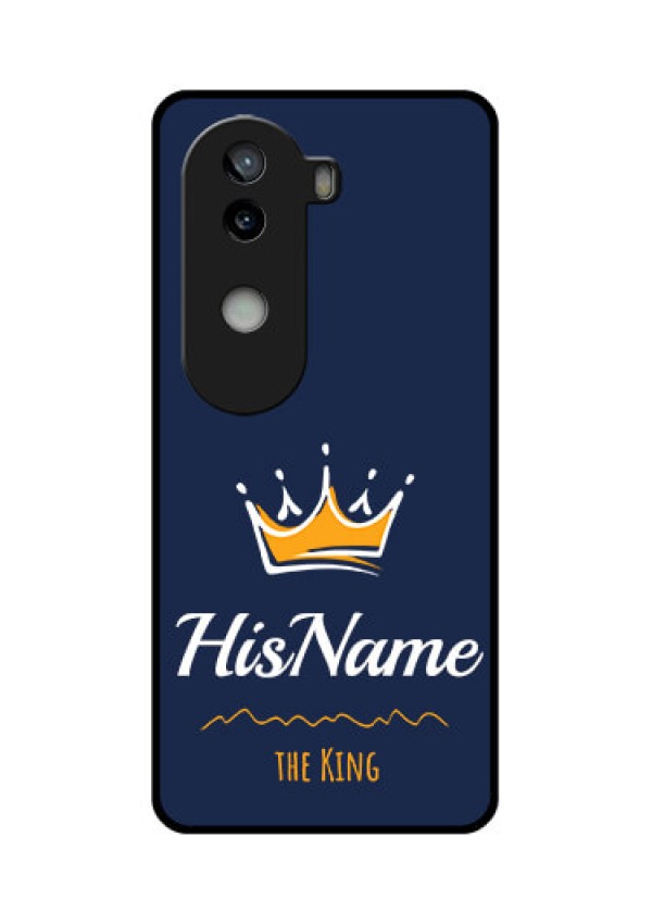 iQOO Z9s 5G Custom Glass Phone CaseKing With Name Design