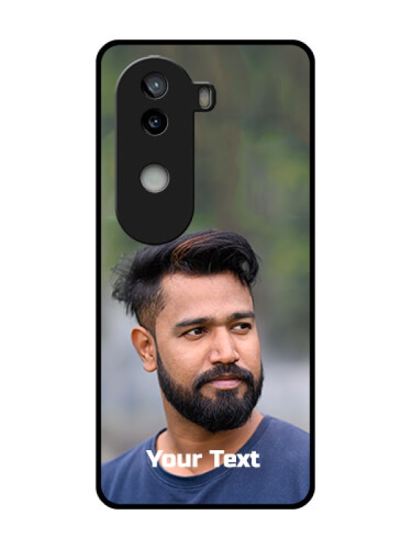 Custom iQOO Z9s 5G Custom Glass Phone CasePhoto With Text Design