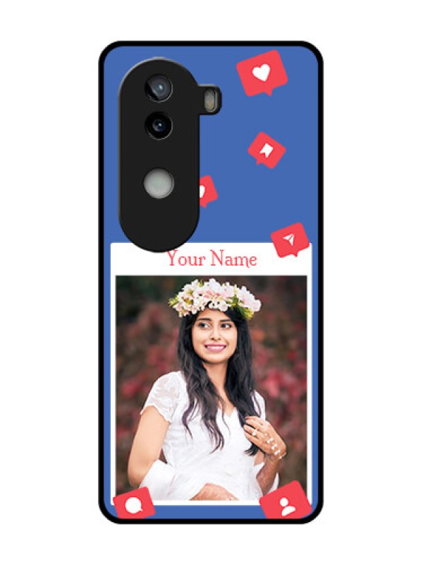 Custom iQOO Z9s 5G Custom Glass Phone CaseLike Share And Comment Design