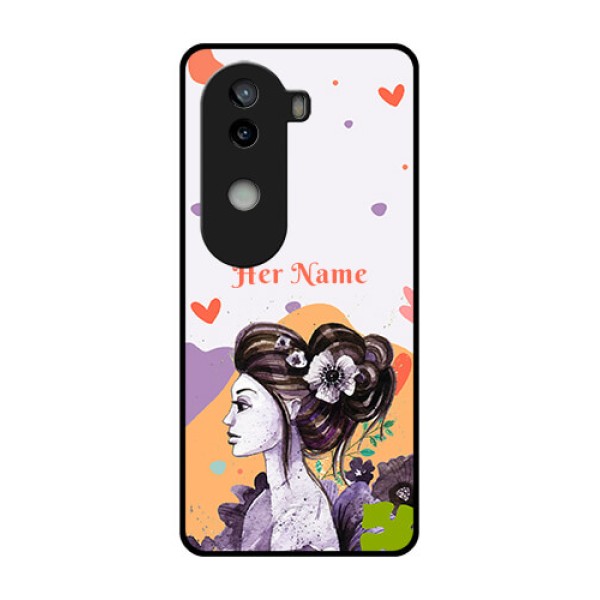 iQOO Z9s 5G Custom Glass Phone CaseWoman And Nature Design