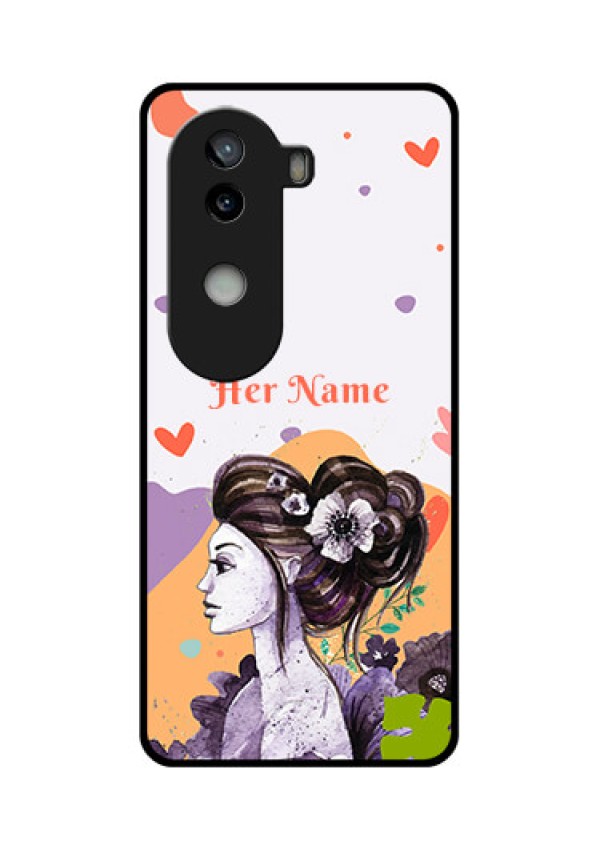 iQOO Z9s 5G Custom Glass Phone CaseWoman And Nature Design
