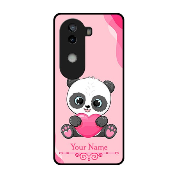 iQOO Z9s 5G Custom Glass Phone CaseCute Panda Design