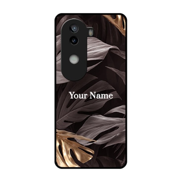 iQOO Z9s 5G Custom Glass Phone CaseWild Leaves Digital Paint Design