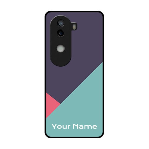 iQOO Z9s 5G Custom Glass Phone CaseTri Color Abstract Design