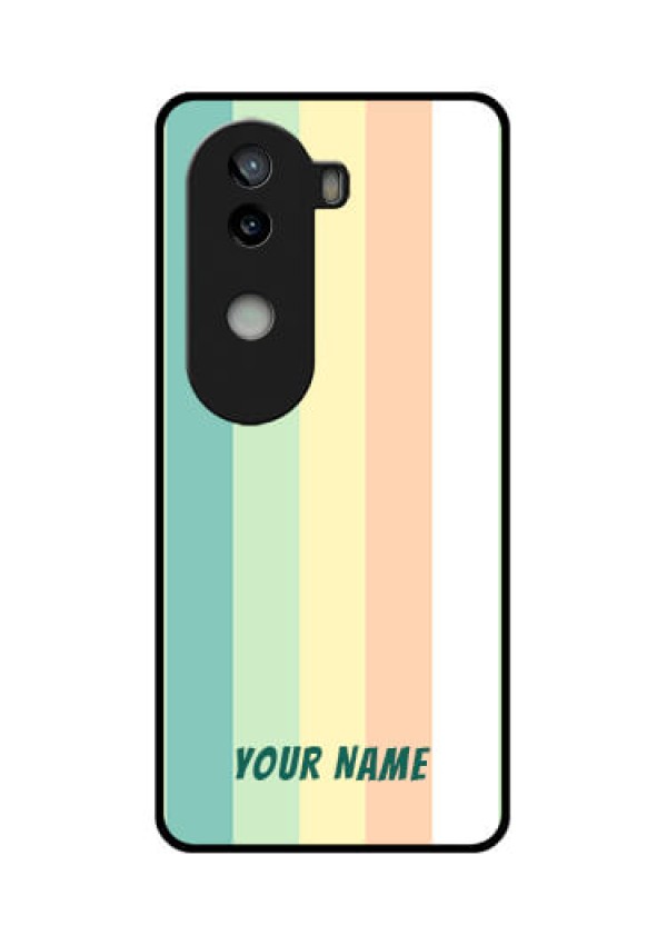 iQOO Z9s 5G Custom Glass Phone CaseMulti - Colour Stripes Design