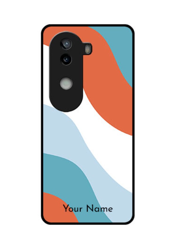iQOO Z9s 5G Custom Glass Phone CaseColoured Waves Design