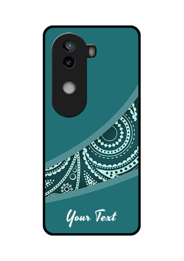 iQOO Z9s 5G Custom Glass Phone CaseSemi Visible Floral Design