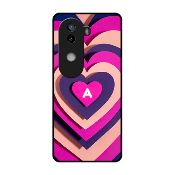 iQOO Z9s 5G Custom Glass Phone CaseCute Heart Pattern Design