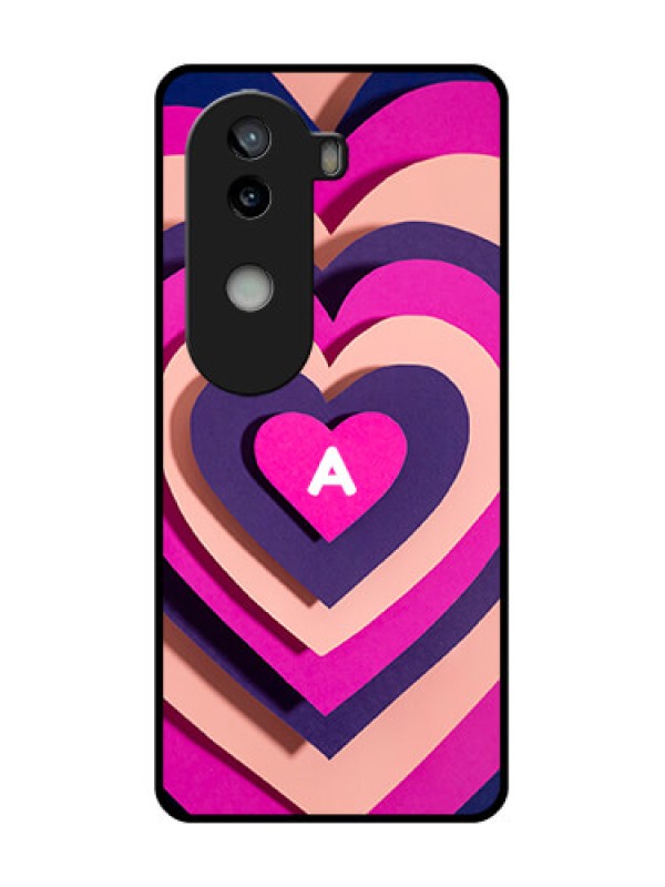 Custom iQOO Z9s 5G Custom Glass Phone CaseCute Heart Pattern Design
