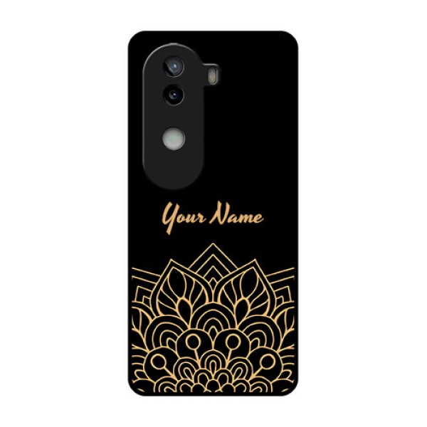 iQOO Z9s 5G Custom Glass Phone CaseGolden Mandala Design