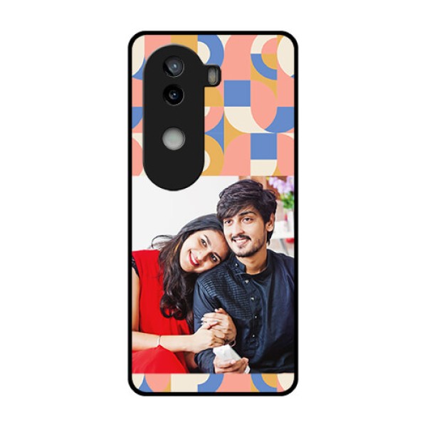 iQOO Z9s 5G Custom Glass Phone CaseSemi - Circle Maze Pattern Design