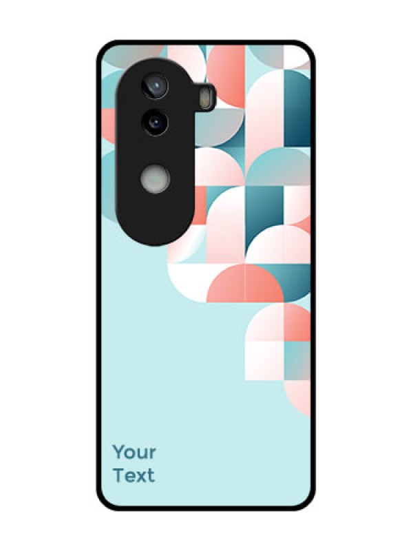 Custom iQOO Z9s 5G Custom Glass Phone CaseStylish Semi - Circle Pattern Design