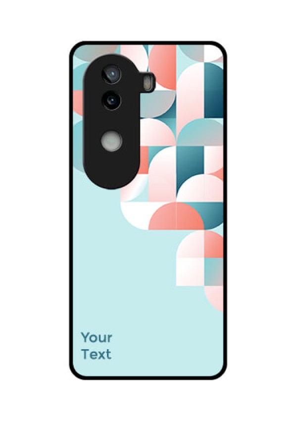 iQOO Z9s 5G Custom Glass Phone CaseStylish Semi - Circle Pattern Design