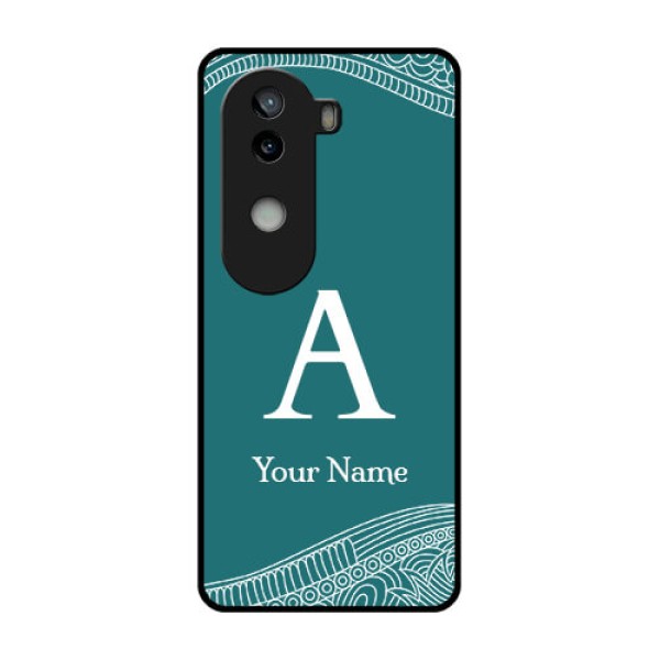 iQOO Z9s 5G Custom Glass Phone CaseLine Art Pattern With Custom Name Design iQOO Z9s 5G Custom Glass Phone CaseLine Art Pattern With Custom Name Design