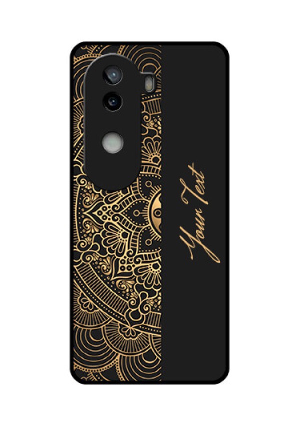 iQOO Z9s 5G Custom Glass Phone CaseMandala Art With Custom Text Design