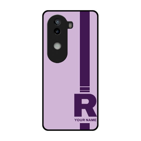 iQOO Z9s 5G Custom Glass Phone CaseSimple Dual Tone Stripe With Name Design iQOO Z9s 5G Custom Glass Phone CaseSimple Dual Tone Stripe With Name Design