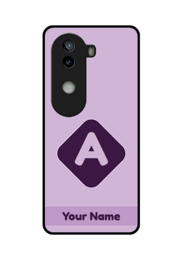 iQOO Z9s 5G Custom Glass Phone CaseCustom Letter In Curved Badge Design