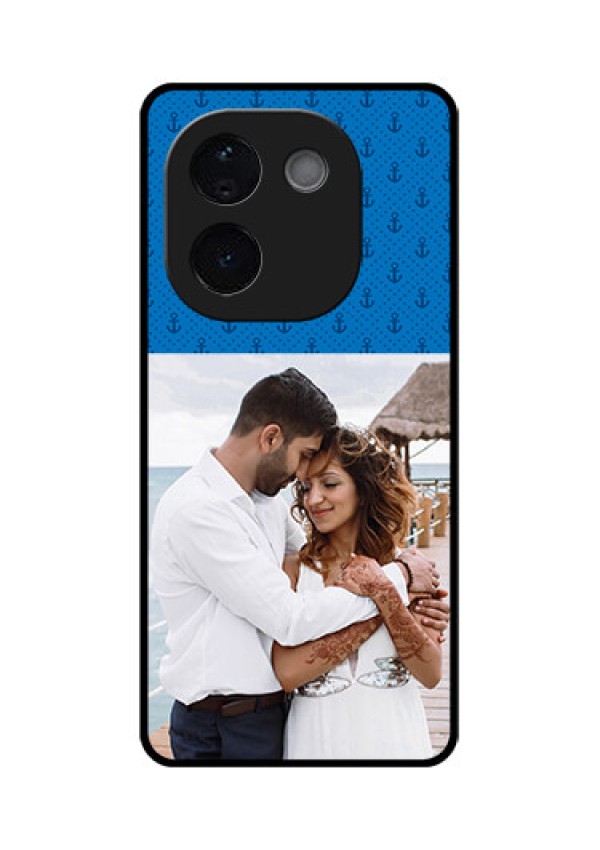 iQOO Z9s Pro 5G Custom Glass Phone CaseBlue Anchors Design