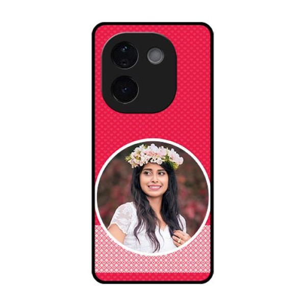 iQOO Z9s Pro 5G Custom Glass Phone CasePink Color Pattern Design iQOO Z9s Pro 5G Custom Glass Phone CasePink Color Pattern Design